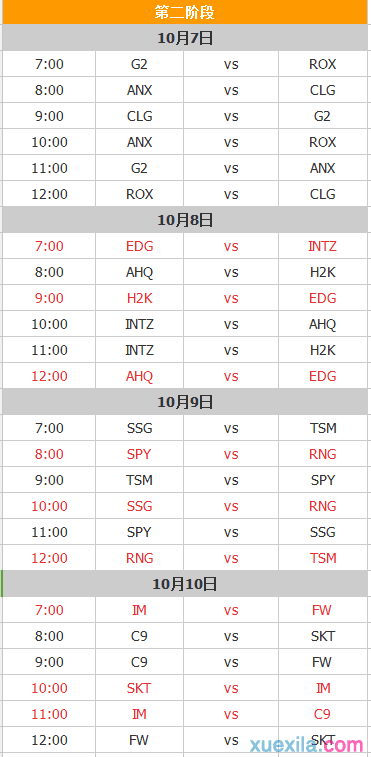 LOL2016全球总决赛赛程时间安排